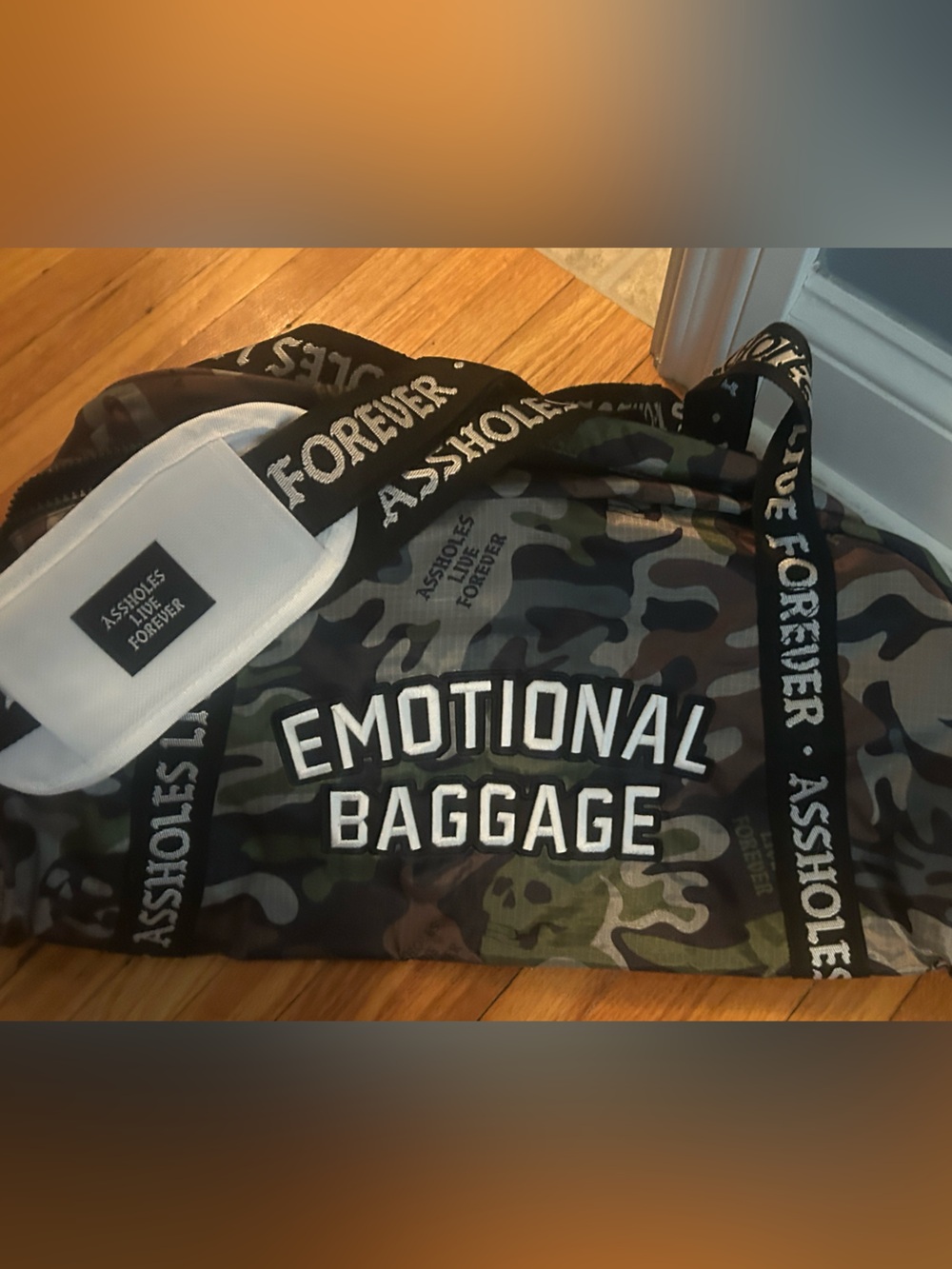 “Assholes Live Forever” Emotional Baggage Duffle bag & Fanny pack - Picture 3 of 3
